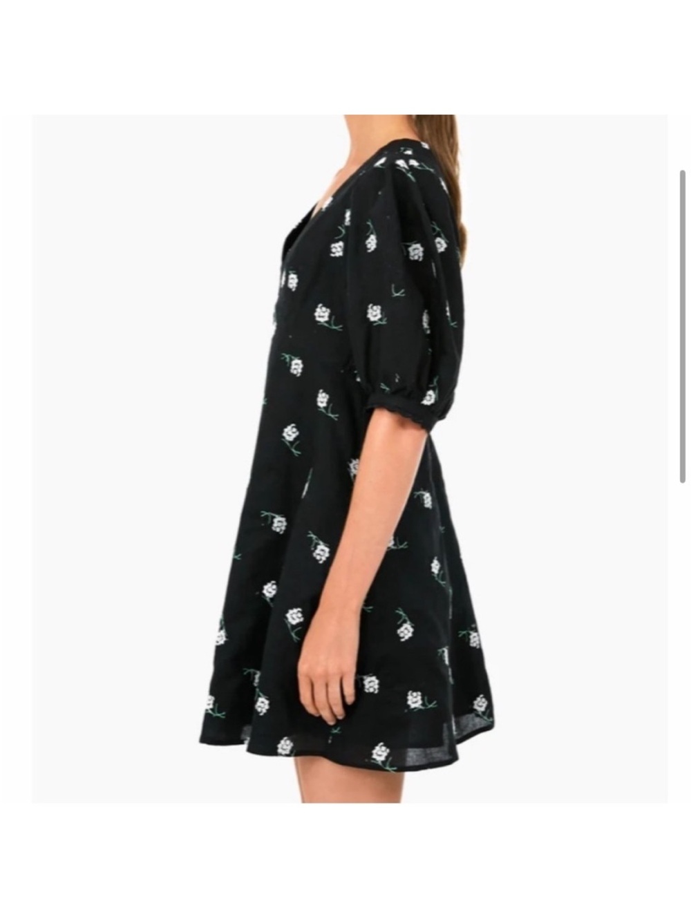 NEW Tuckernuck Black Baby's Breath Serena Mini Dress XL NWT Linen-Cotton - Picture 6 of 11